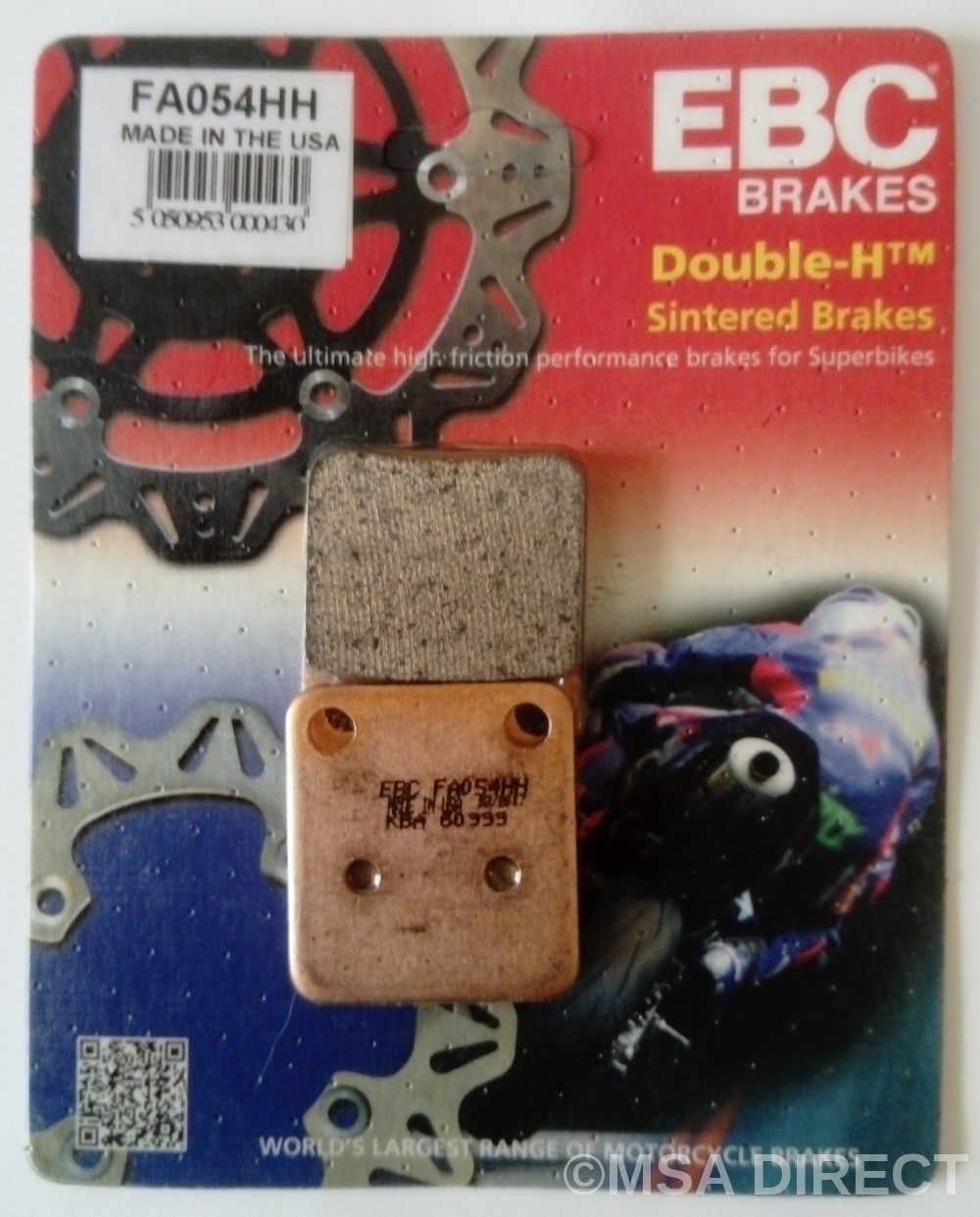 EBC Brakes Double-H Sintered Superbike Brake Pads Rear - FA54HH EBC Brakes Double-H Sintered Superbike Brake Pads Rear - FA54HH